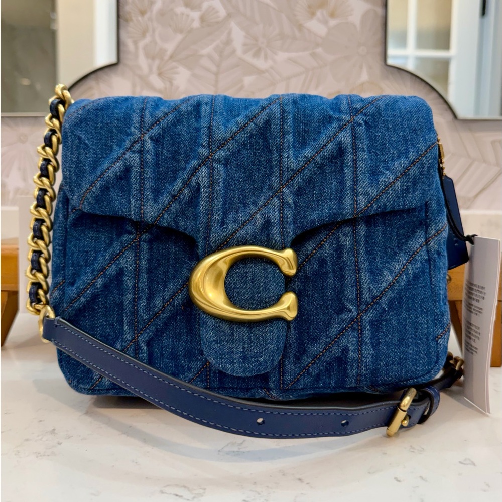 SOLD! COACH Quilted Denim Times Square Tabby – NWT – Rare